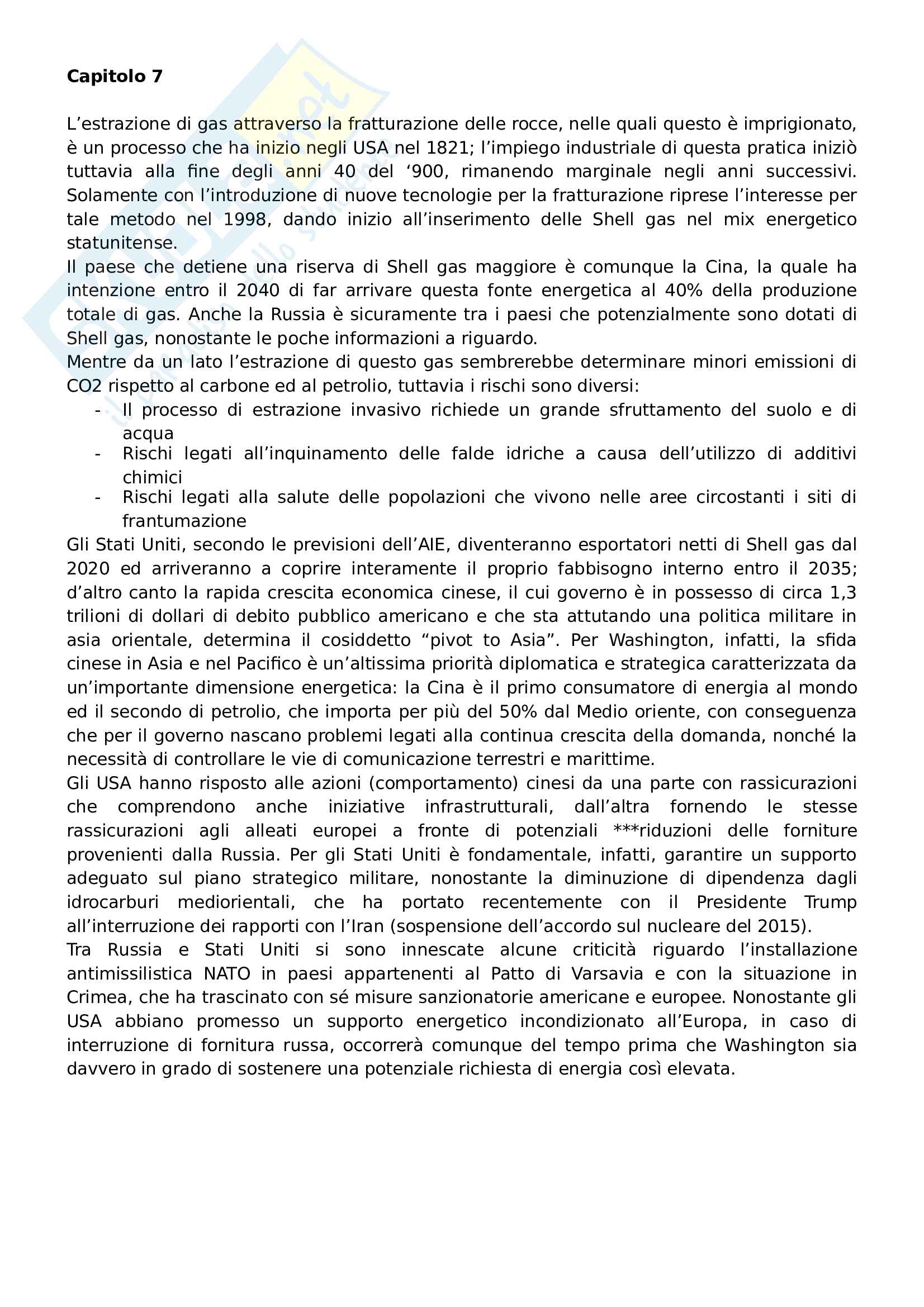 Riassunto esame Politiche internazionali su energia e cambiamenti climatici, prof. Melani, libro consigliato Politiche internazionali su energia e cambiamenti climatici, Melani Pag. 11
