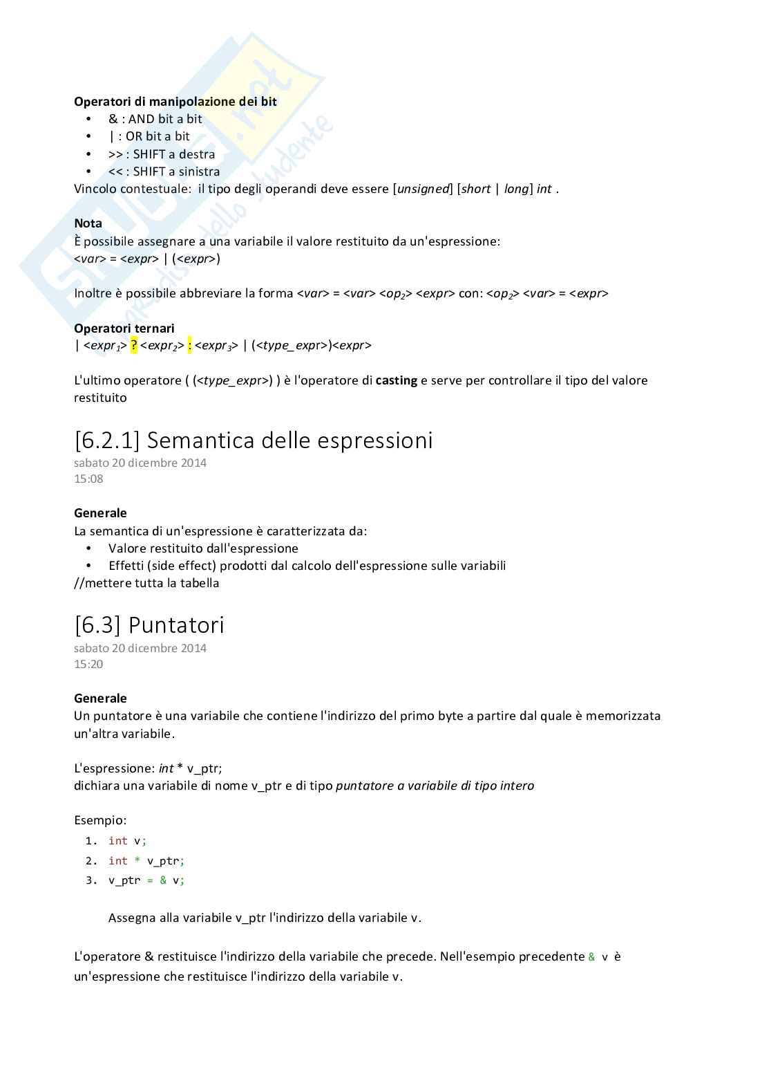 Appunti+Esercizi di esame di Fondamenti di Informatica svolti Pag. 16
