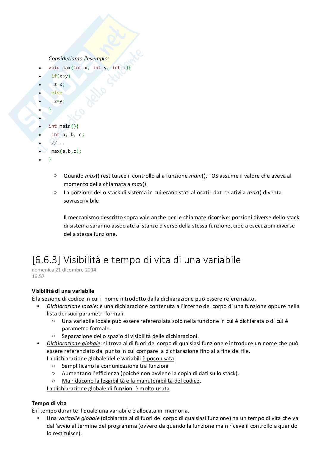 Appunti+Esercizi di esame di Fondamenti di Informatica svolti Pag. 31