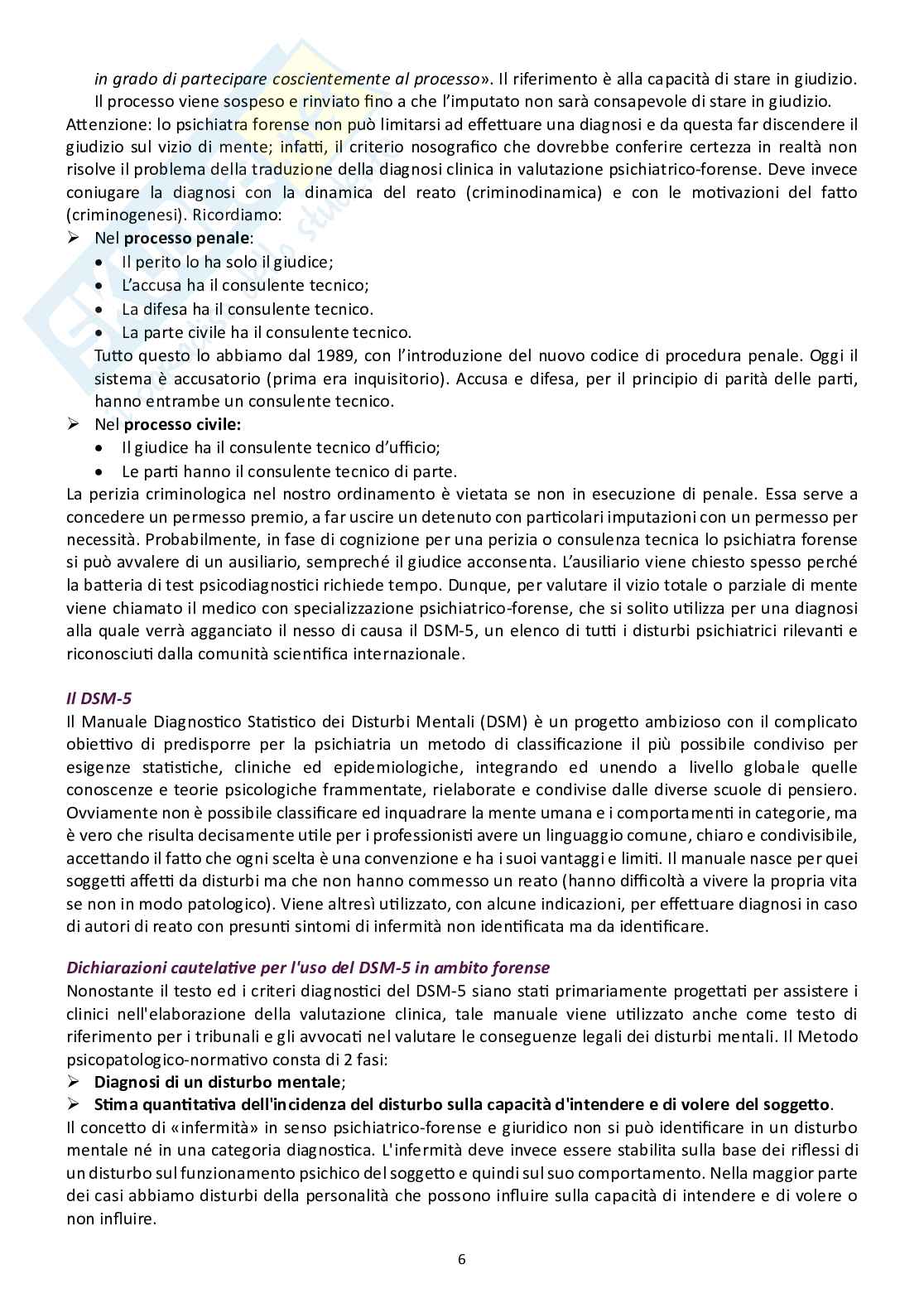 Appunti delle lezioni del corso di Medicina legale   Pag. 6