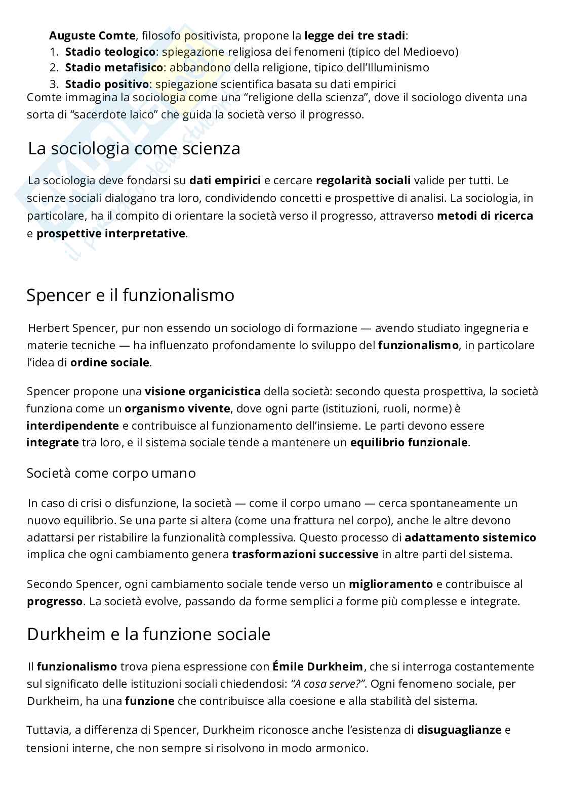 Origini della sociologia Pag. 2