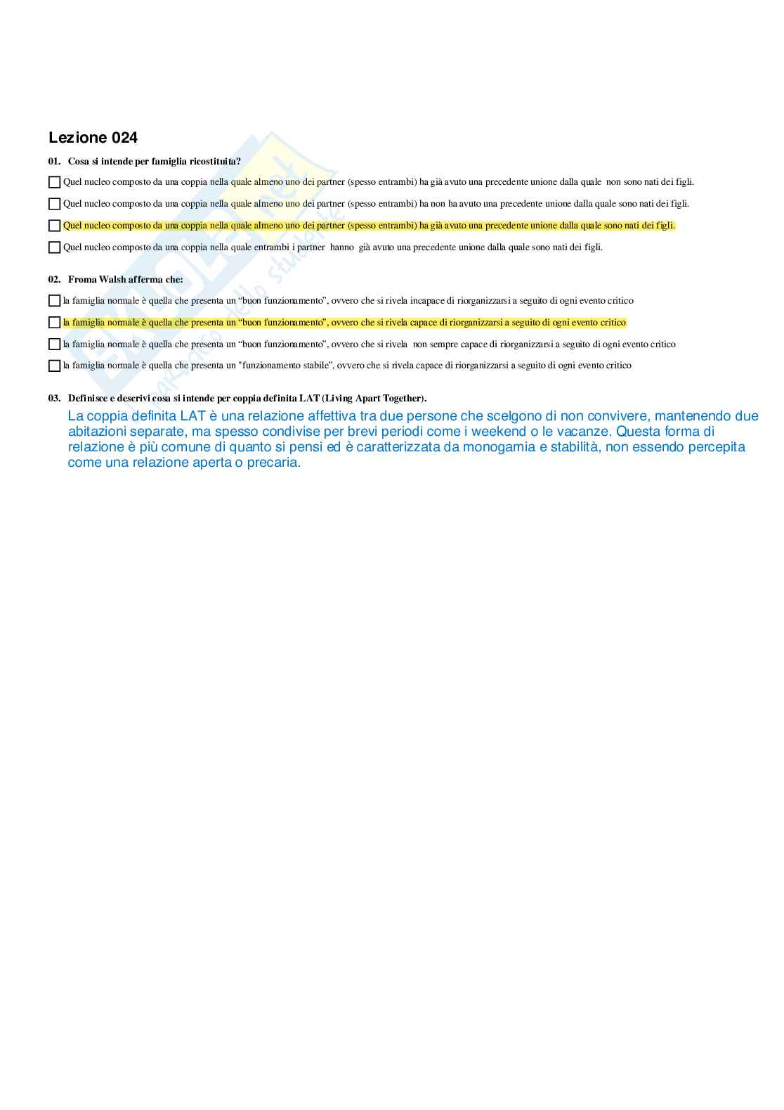 Paniere completo di Fondamenti pedagogici per l'infanzia 0-3 anni - Risposte multiple e Aperte - aggiornato (2026) Pag. 26