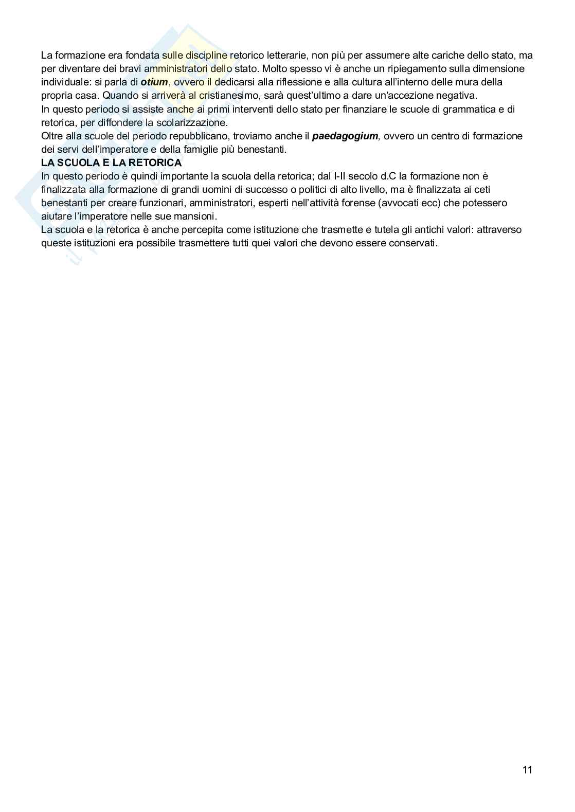 Storia della Pedagogia e delle istituzioni educative  Pag. 11