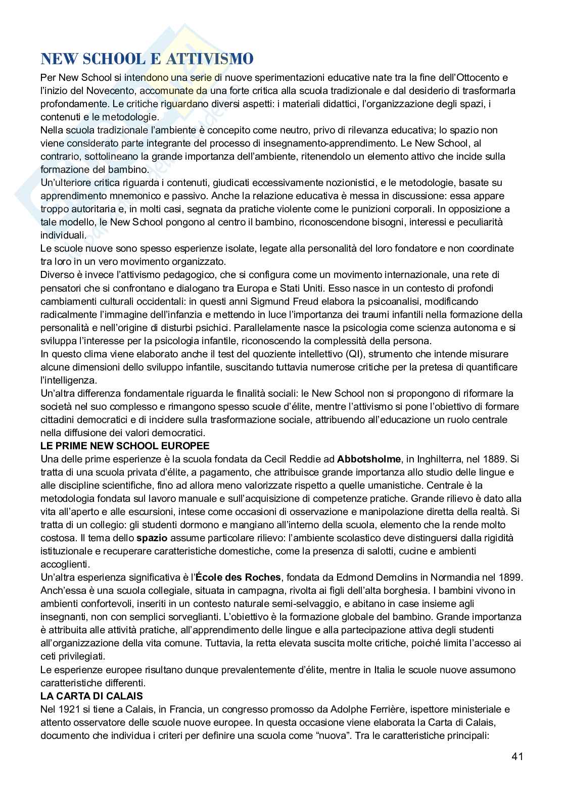 Storia della Pedagogia e delle istituzioni educative  Pag. 41