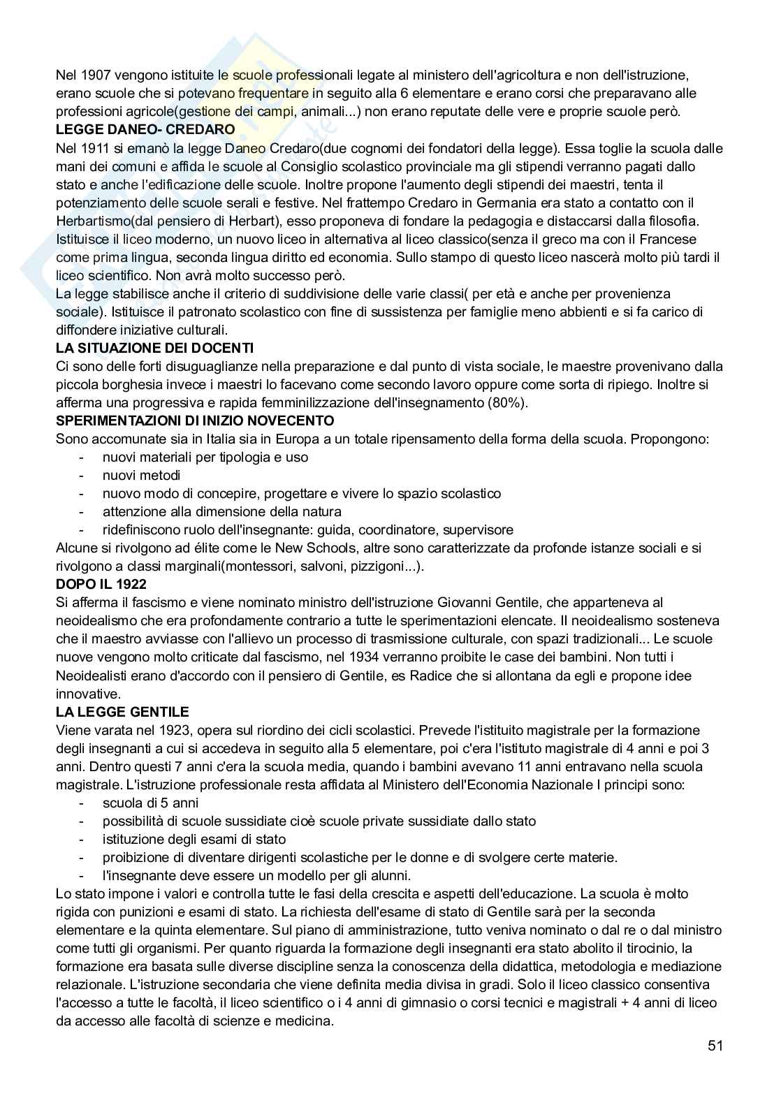 Storia della Pedagogia e delle istituzioni educative  Pag. 51