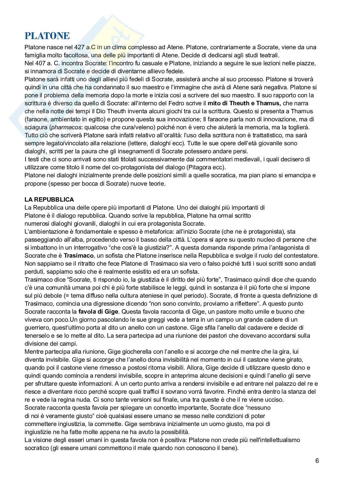 Storia della Pedagogia e delle istituzioni educative  Pag. 6