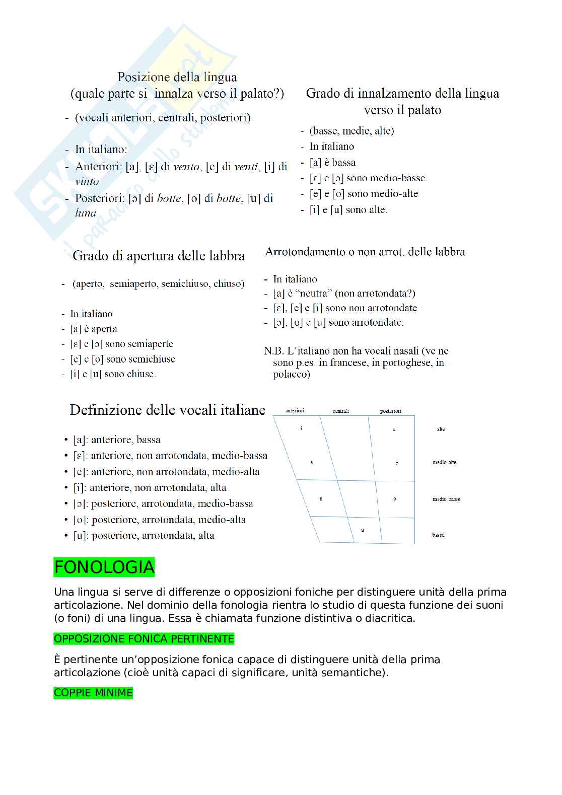 Appunti esame linguistica generale (primo semestre) Pag. 26