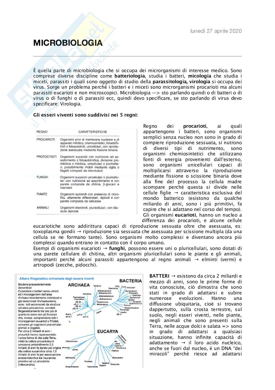 Microbiologia Pag. 1