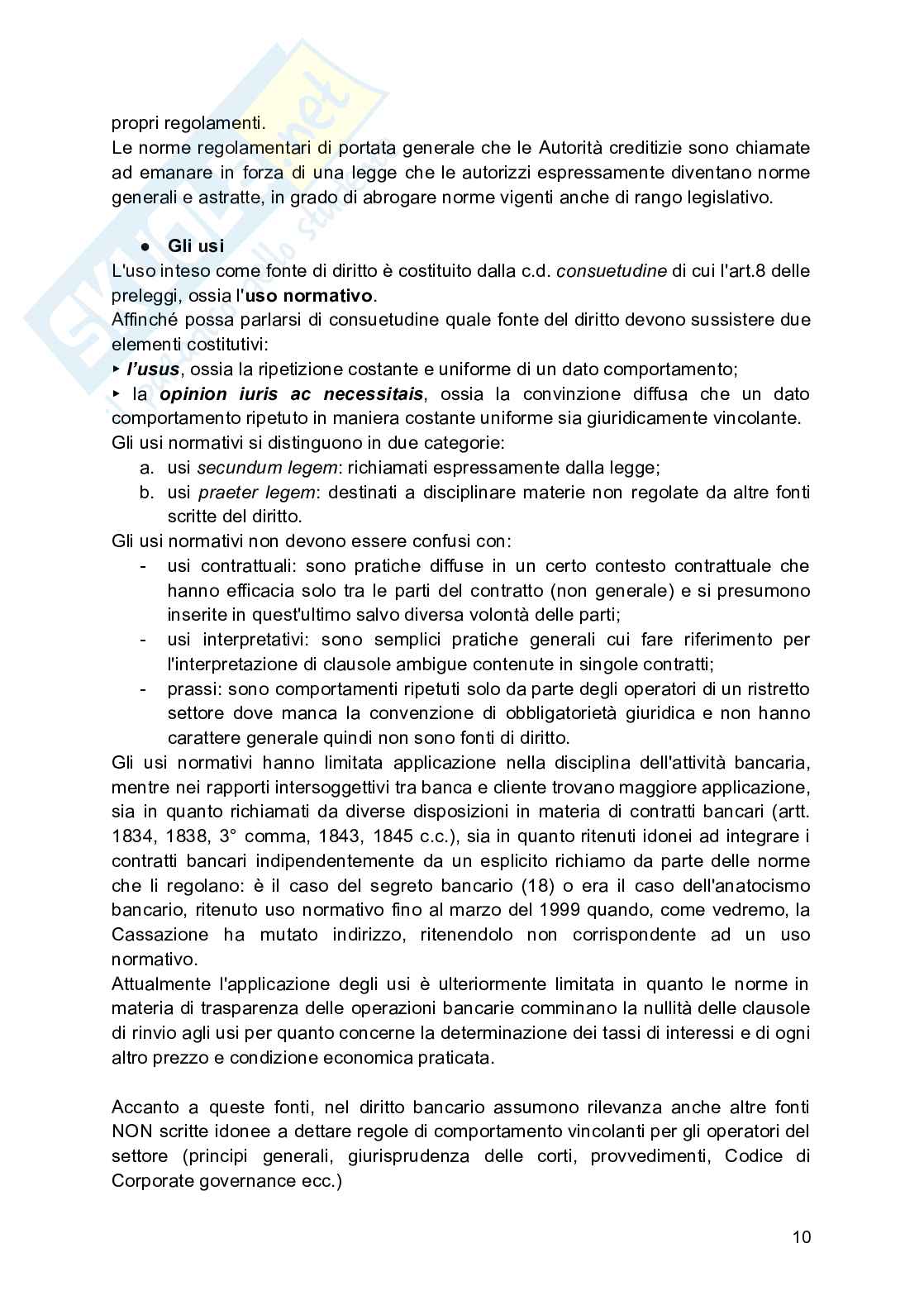 Riassunto esame Diritto bancario e dell'intermediazione finanziaria, Prof. Maria Elisa, libro consigliato Diritto bancario e finanziario , Bontempi  Pag. 11