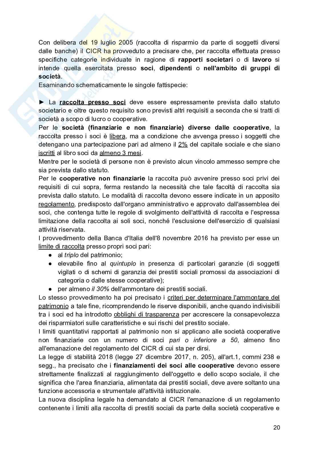 Riassunto esame Diritto bancario e dell'intermediazione finanziaria, Prof. Maria Elisa, libro consigliato Diritto bancario e finanziario , Bontempi  Pag. 21