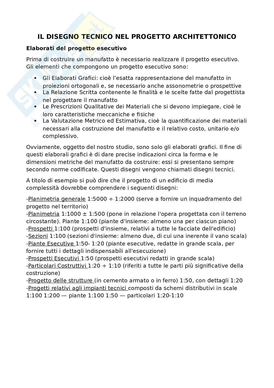 Disegno tecnico nel progetto architettonico Pag. 1