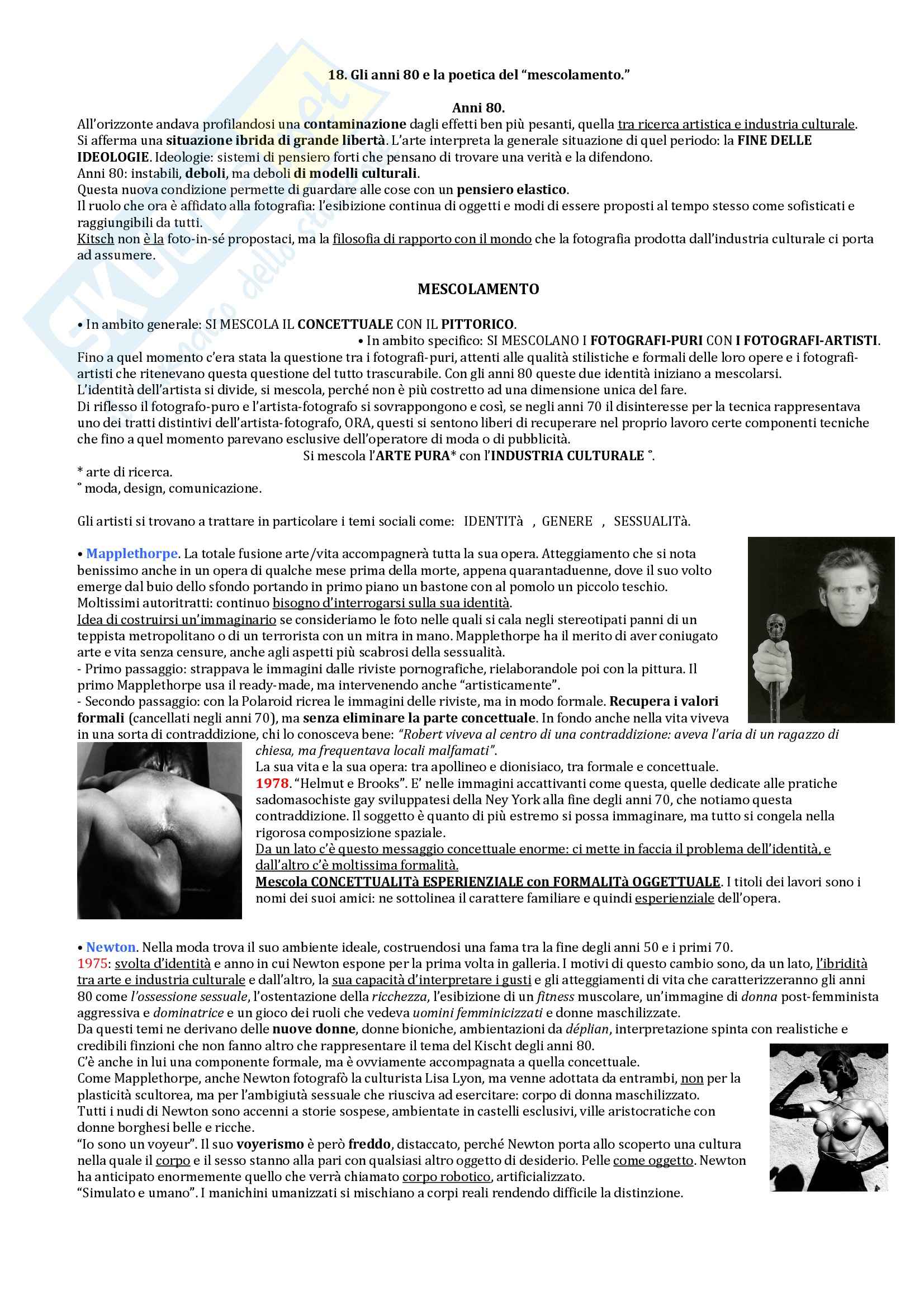 Riassunto esame Storia della fotografia, prof. Marra, libro consigliato Fotografia e pittura nel 900 Pag. 16