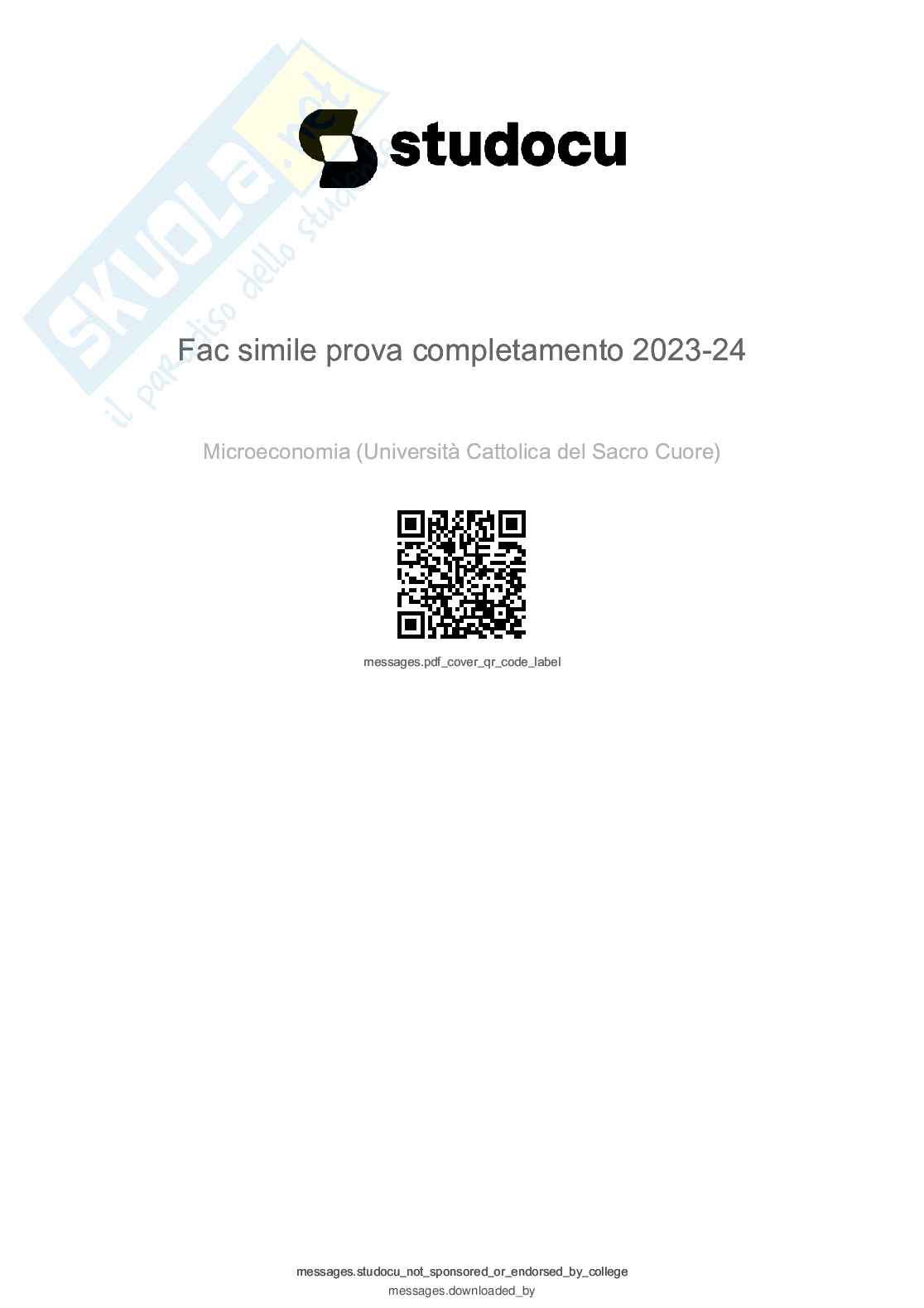Prova di completamento  Pag. 1