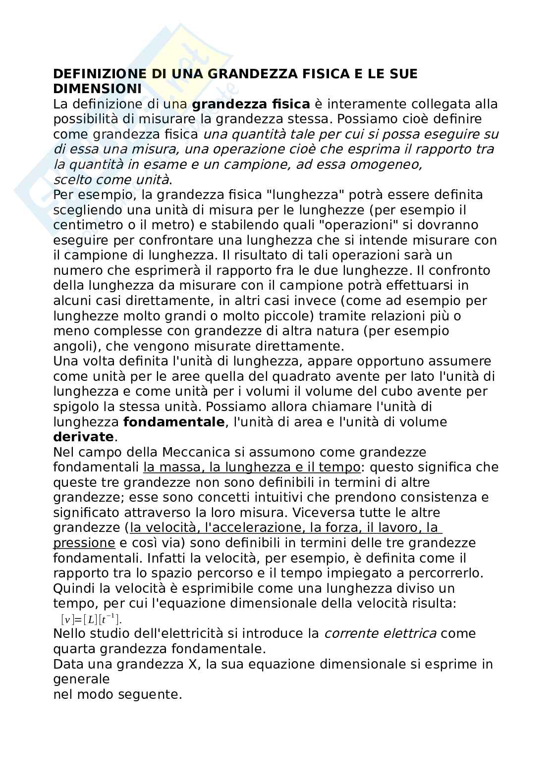 Grandezze fisiche Pag. 1