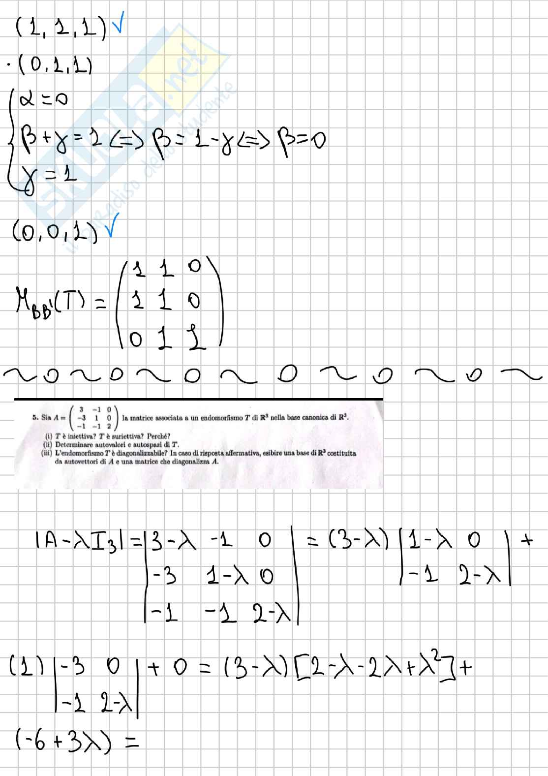 Esercizi Geometria e Algebra lineare Pag. 6