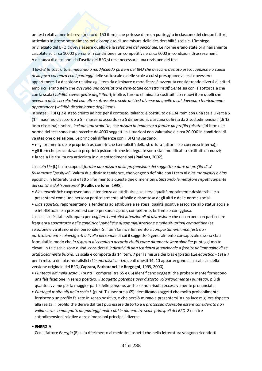 Appunti Teorie e tecniche dei test psicologici Pag. 31