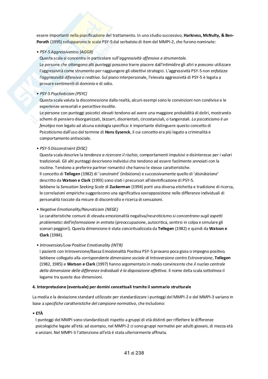 Appunti Teorie e tecniche dei test psicologici Pag. 41