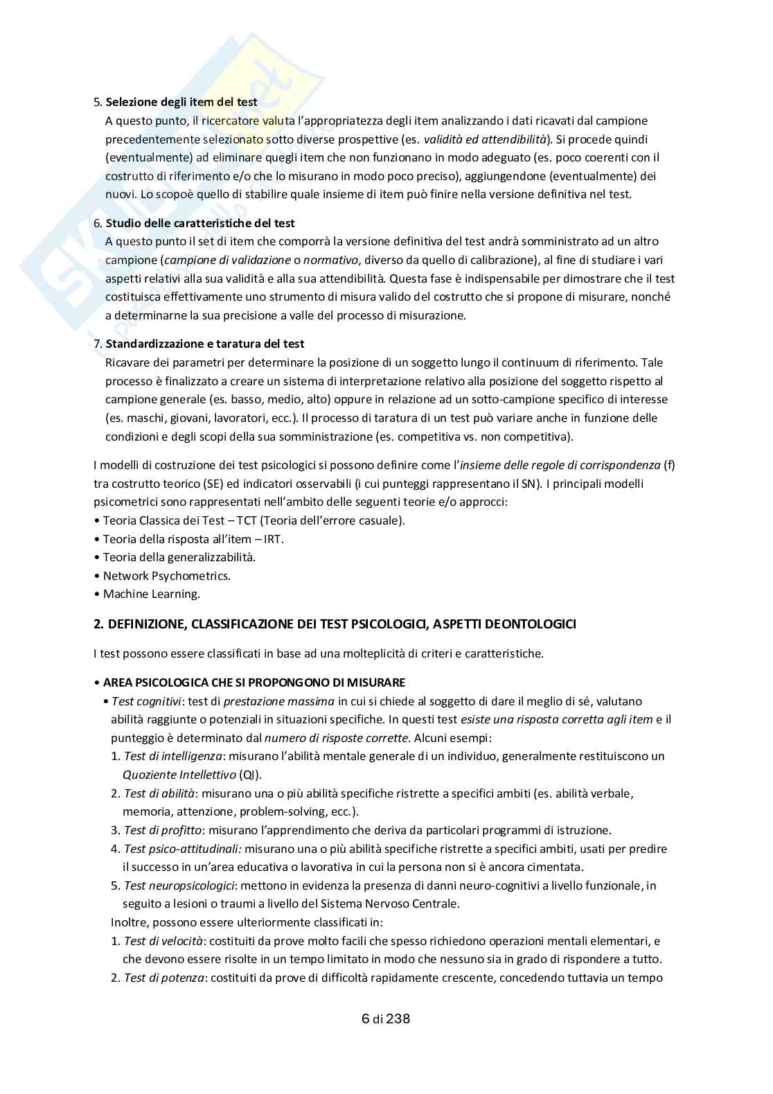 Appunti Teorie e tecniche dei test psicologici Pag. 6