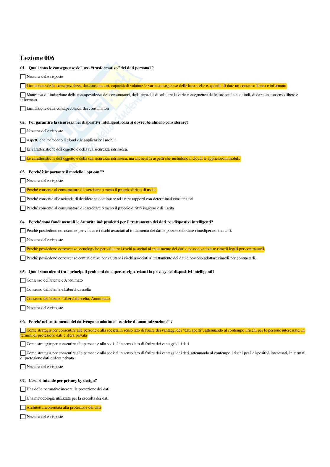 Paniere di Dispositivi intelligenti a supporto della salute e del benessere - risposte multiple  Pag. 11