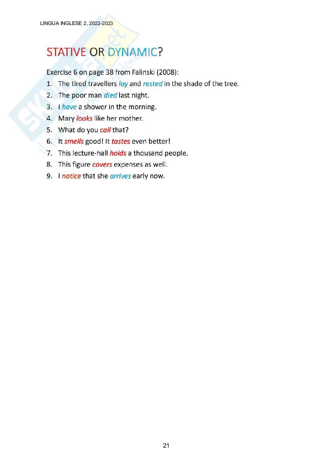 Lingua inglese 2  Pag. 21