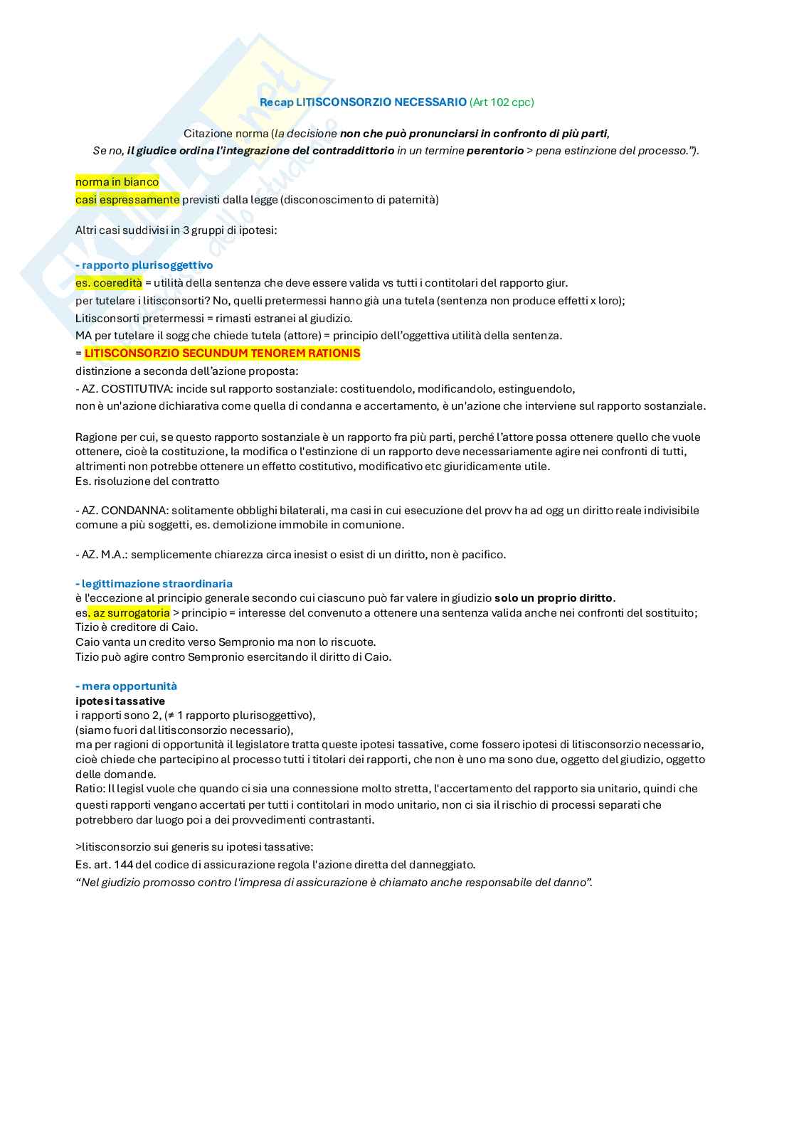 Litisconsorzio Pag. 1