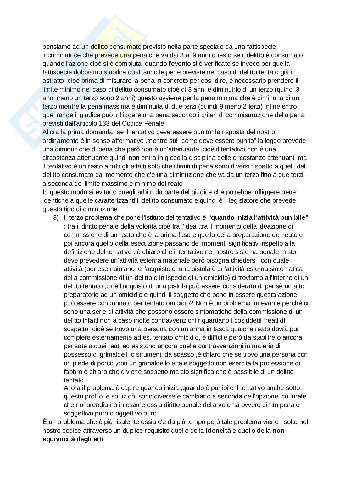 Appunti di lezione di Diritto penale sul tentativo Pag. 6
