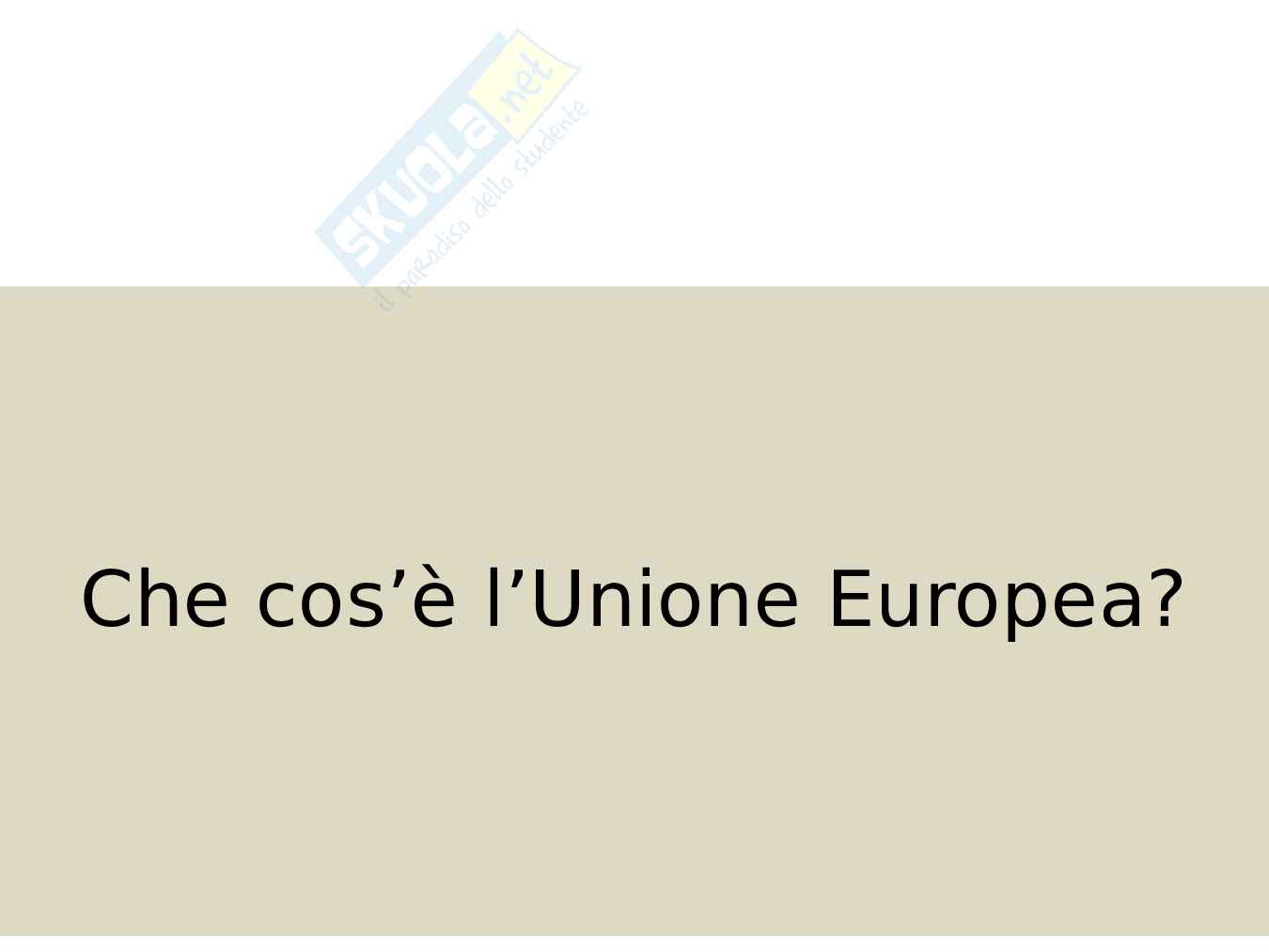 Studio dei fondamenti di Diritto dell'Unione Europea  Pag. 1