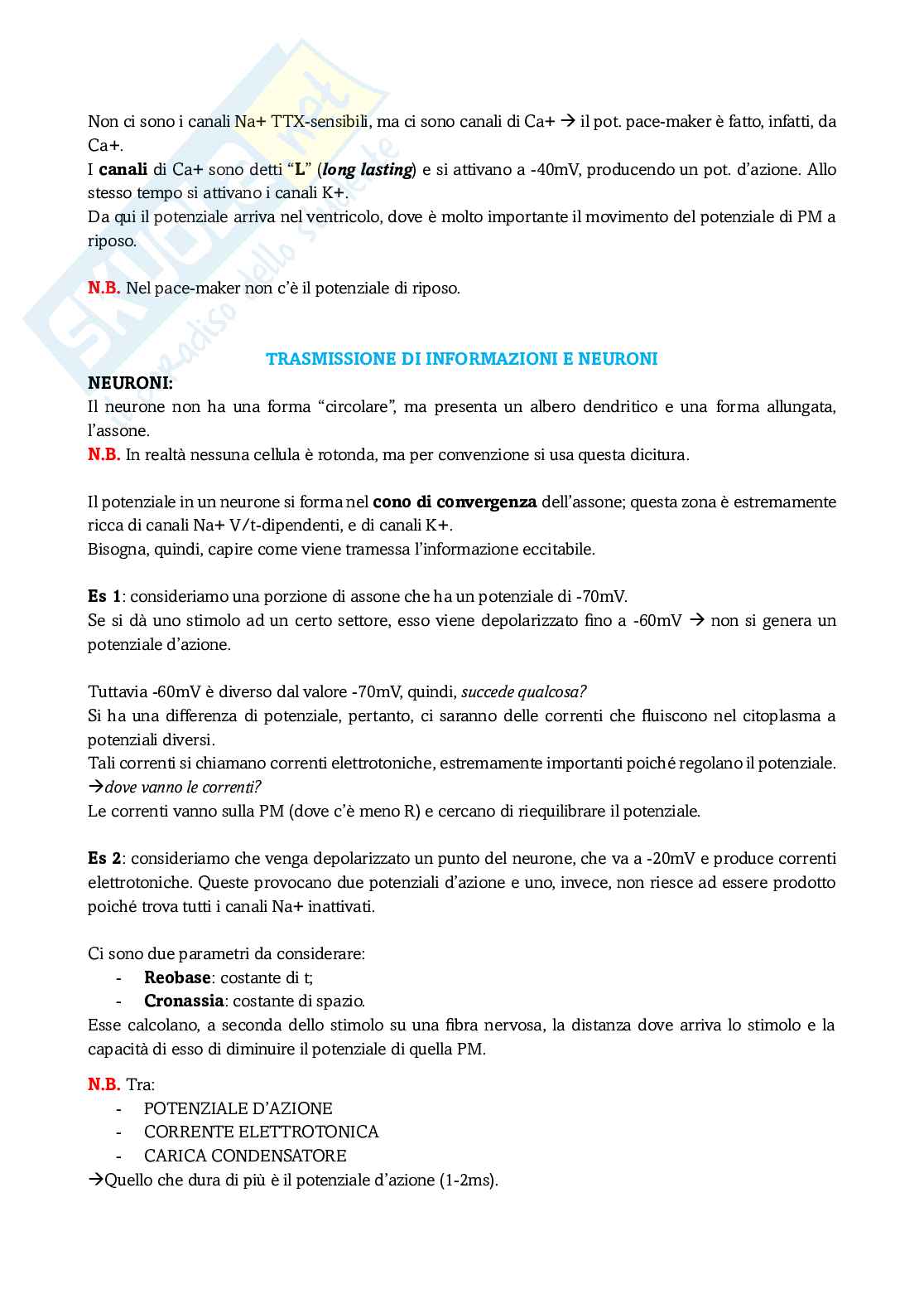 Appunti secondo modulo di Fisiologia Pag. 2