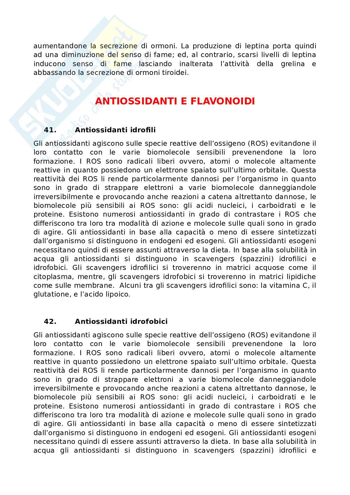 Domande aperte del Paniere di Biochimica dei nutrienti Pag. 16
