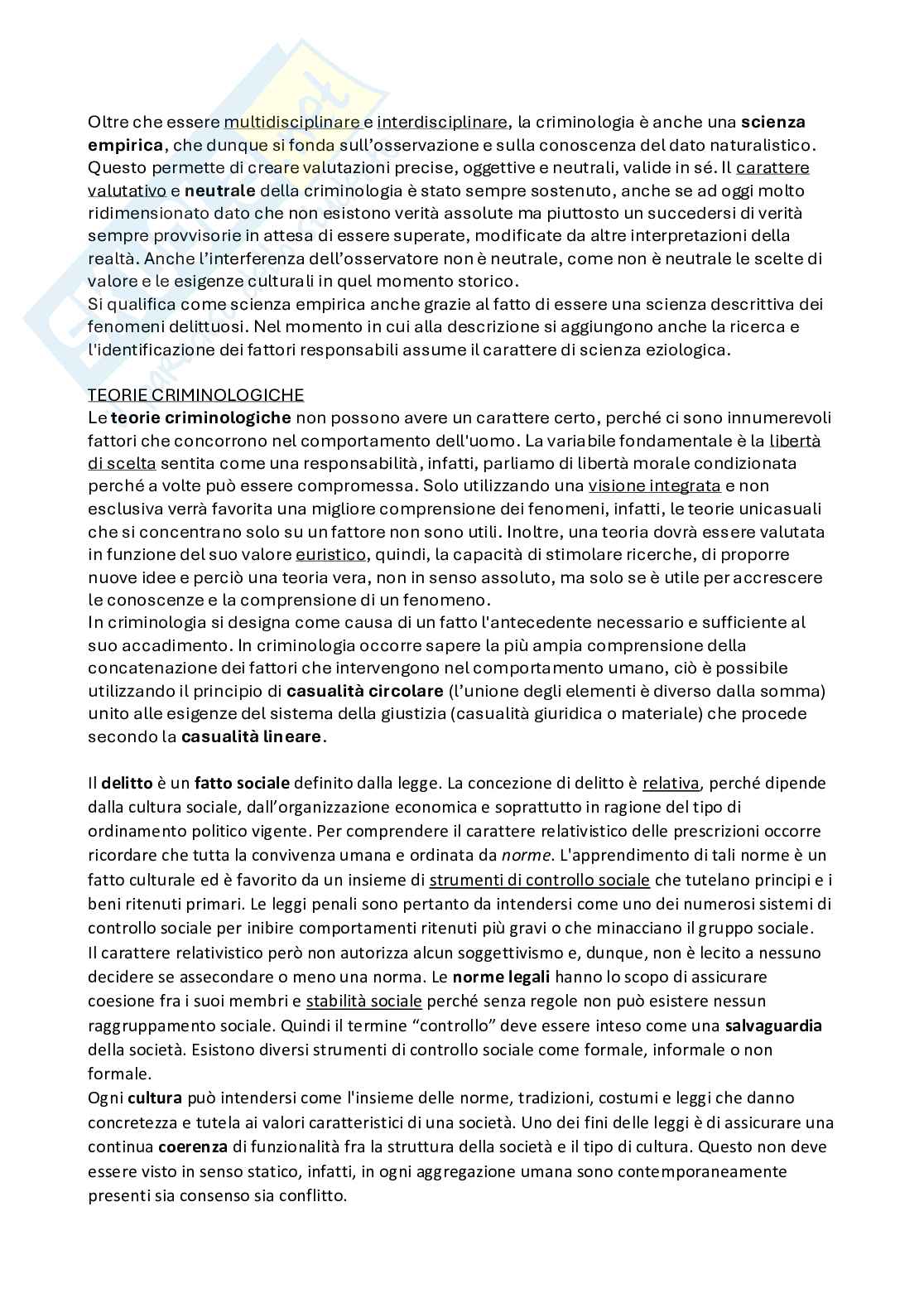 Criminologia generale Pag. 2