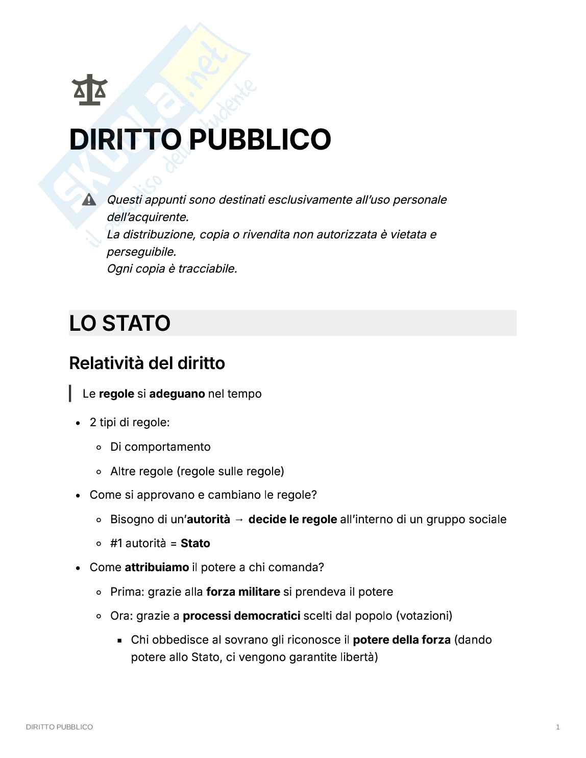 Istituzioni di diritto pubblico Pag. 1