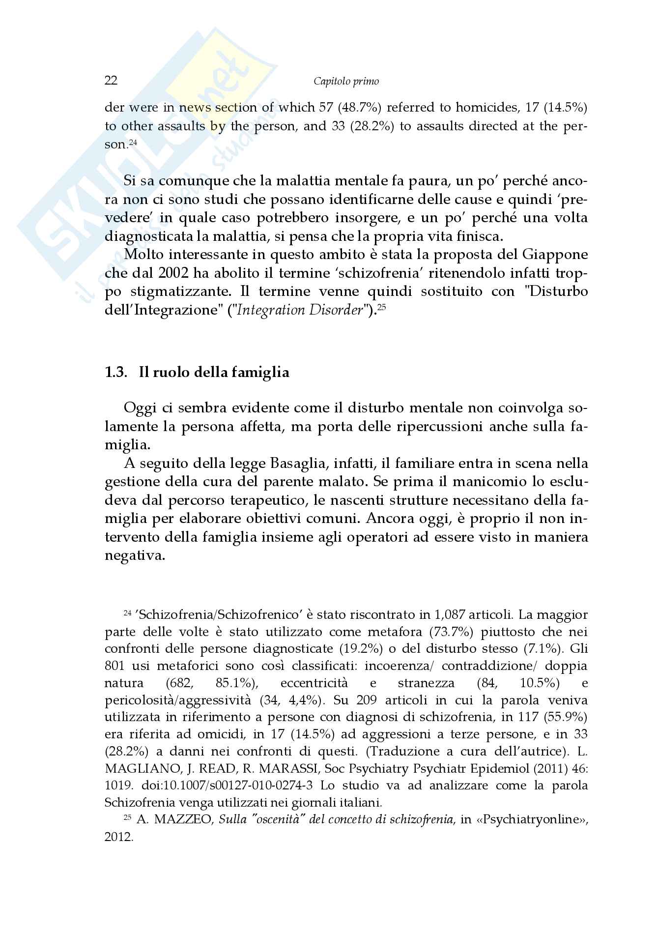 L'educatore professionale nella relazione con i pazienti psichiatrici, Tesi Pag. 26