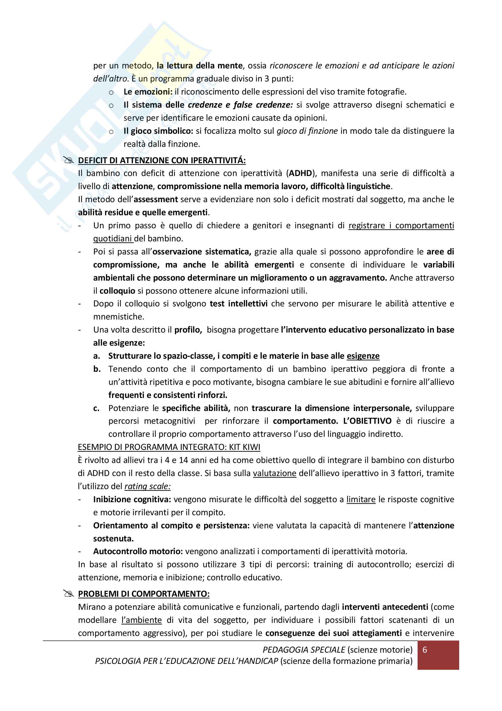 appunti per l'esame di pedagogia del prof Cottini Pag. 6
