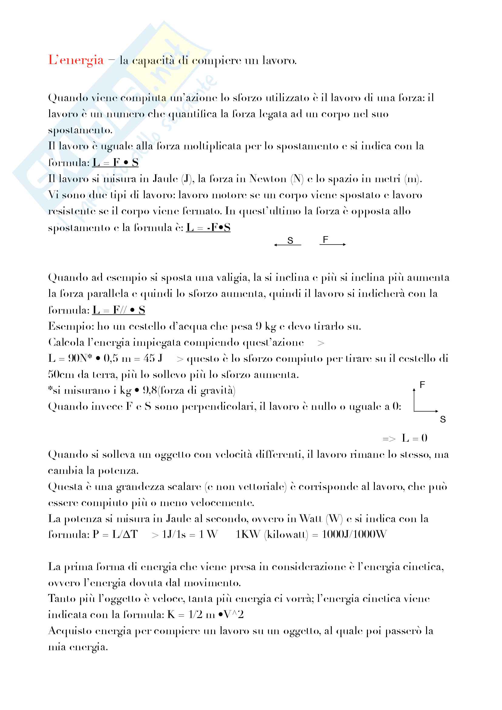 L'energia - Fisica Pag. 1