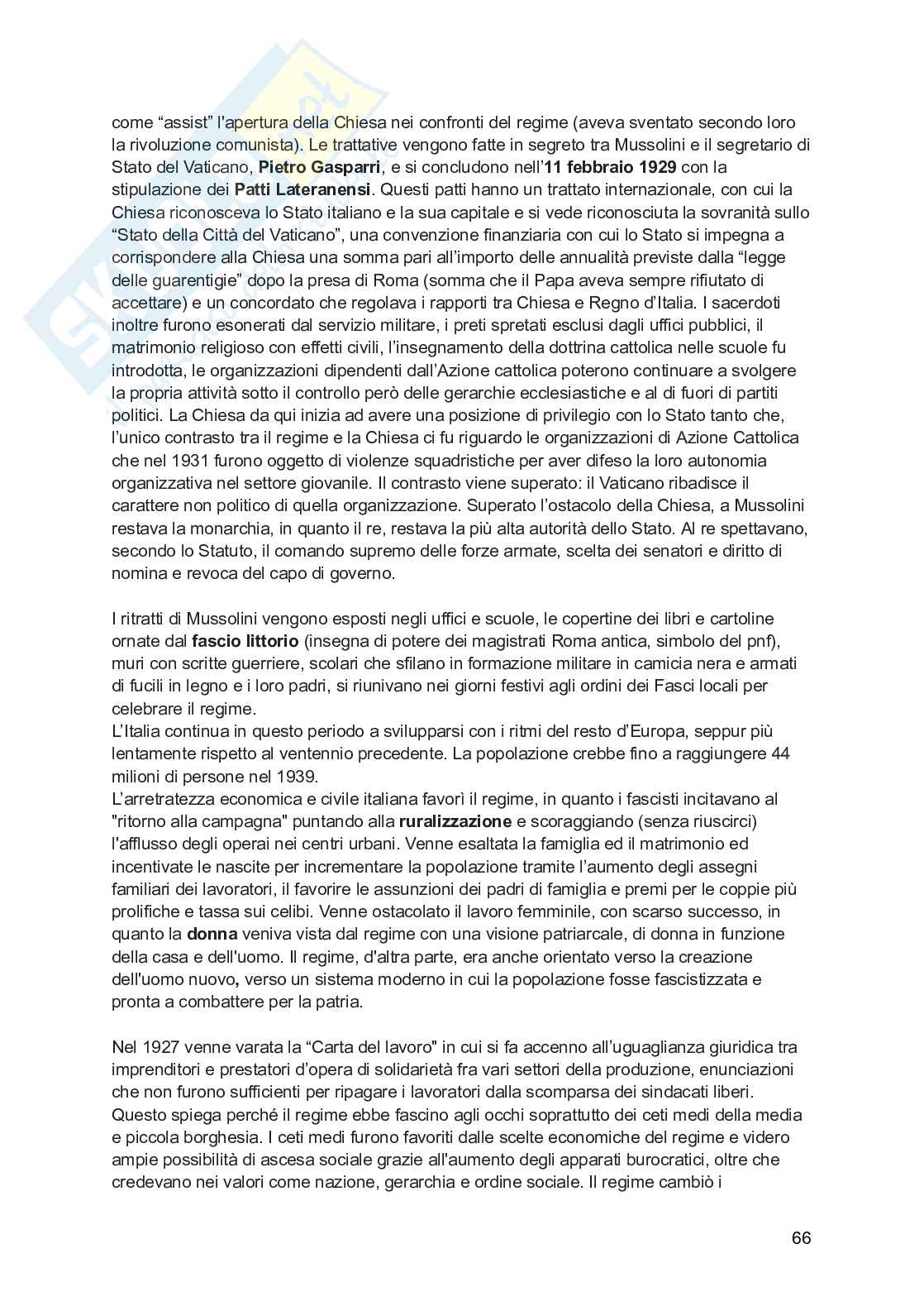Riassunto esame Storia contemporanea, Prof. Magliani Stefania, libro consigliato Il mondo contemporaneo, Giovanni Sabbatucci, Vittorio Vidotto Pag. 66