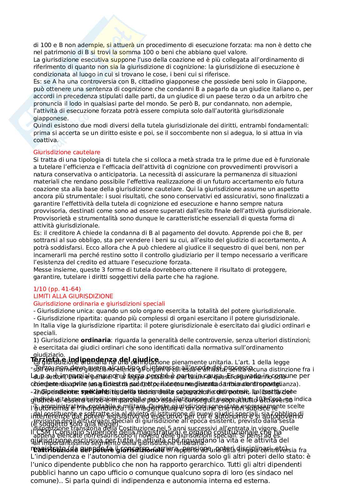 Appunti diritto processuale civile Pag. 6