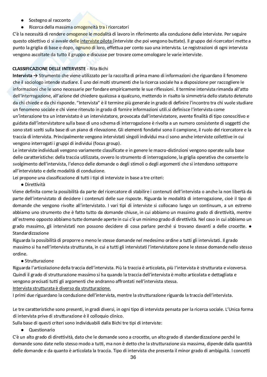 Metodologia della ricerca pedagogica Pag. 36