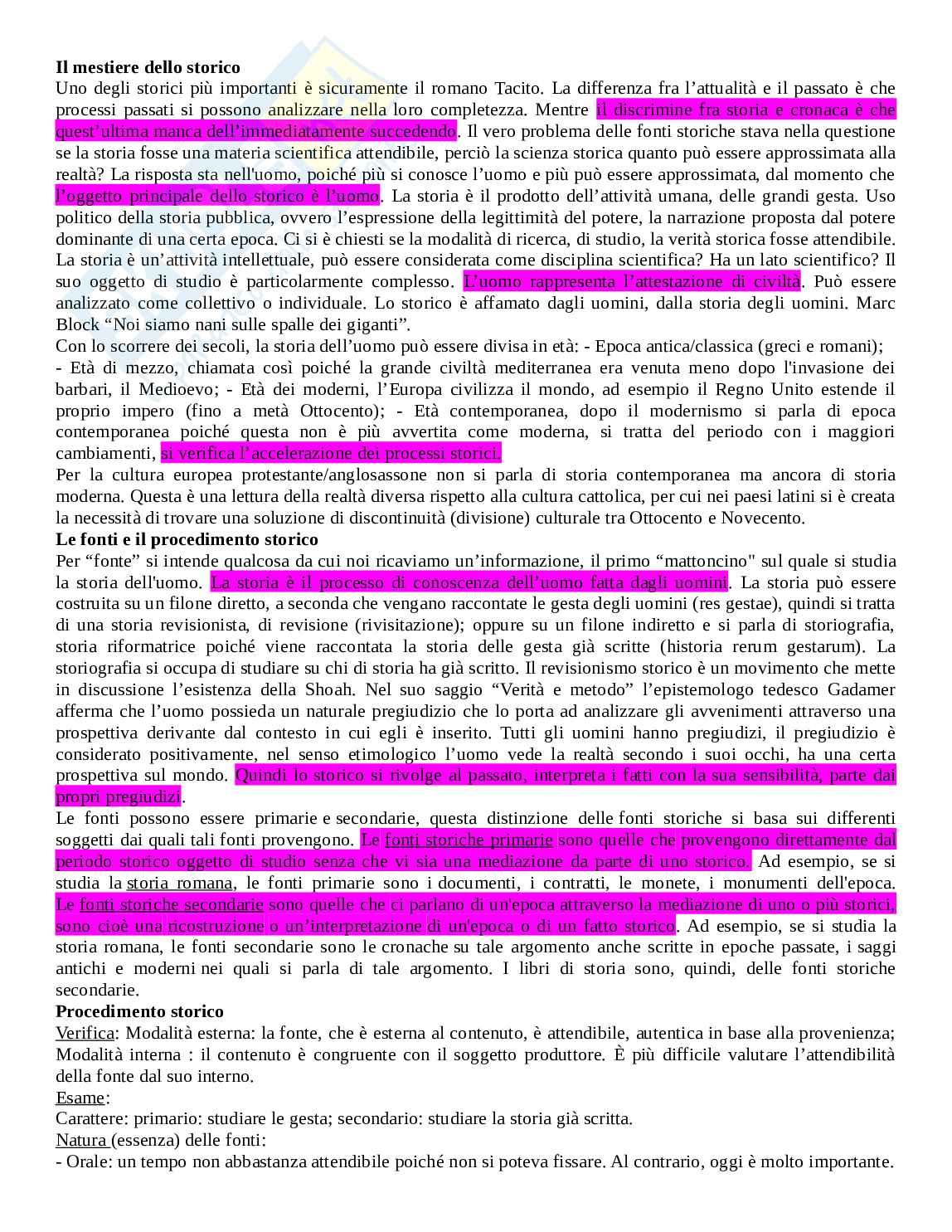 Storia contemporanea Pag. 1