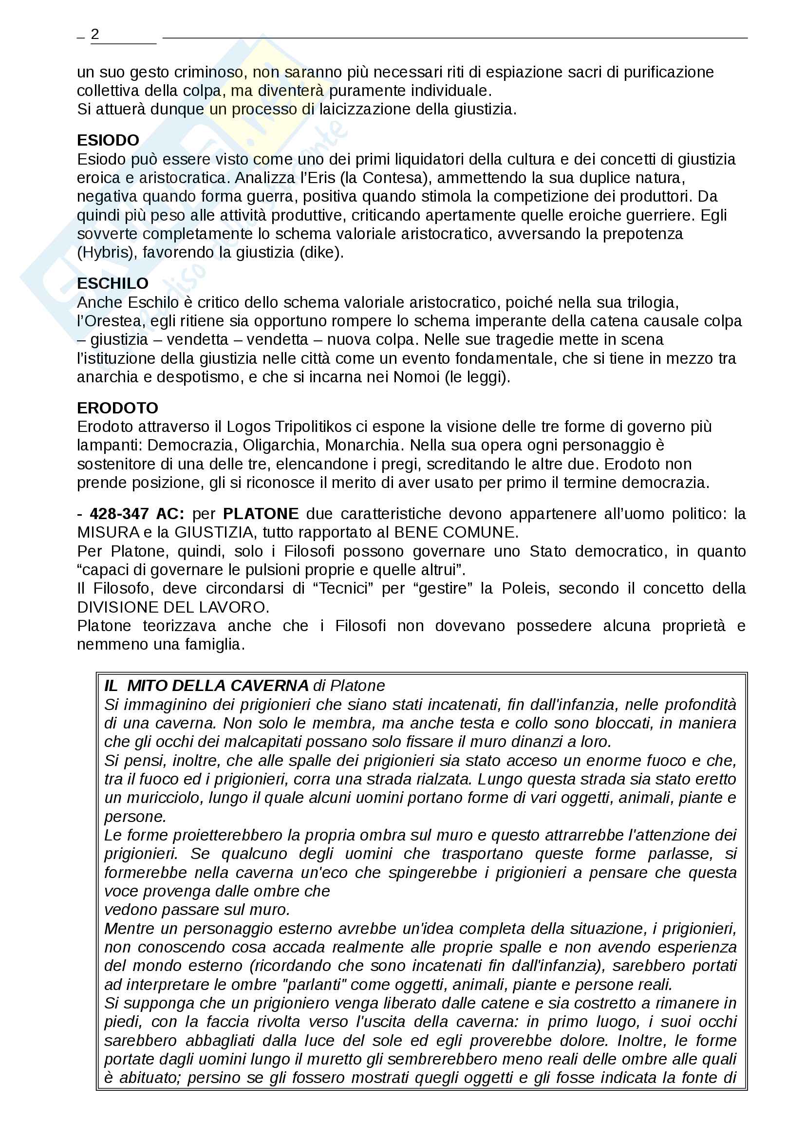 Appunti di Storia delle dottrine politiche 2 Pag. 2
