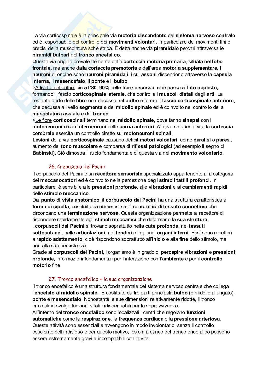 Domande e risposte Fondamenti di fisiologia Pag. 11