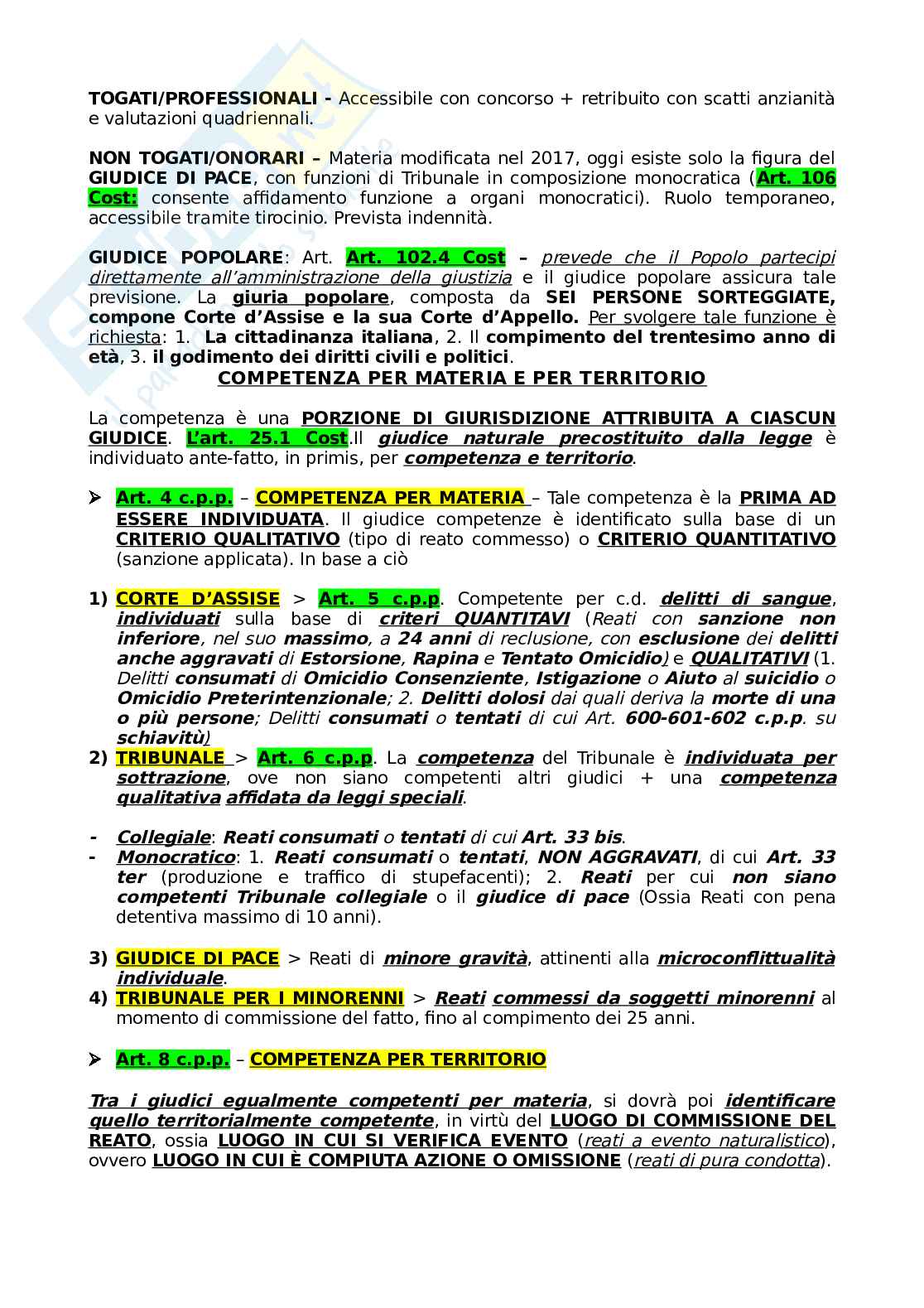 Giudice e giurisdizione penale Pag. 2