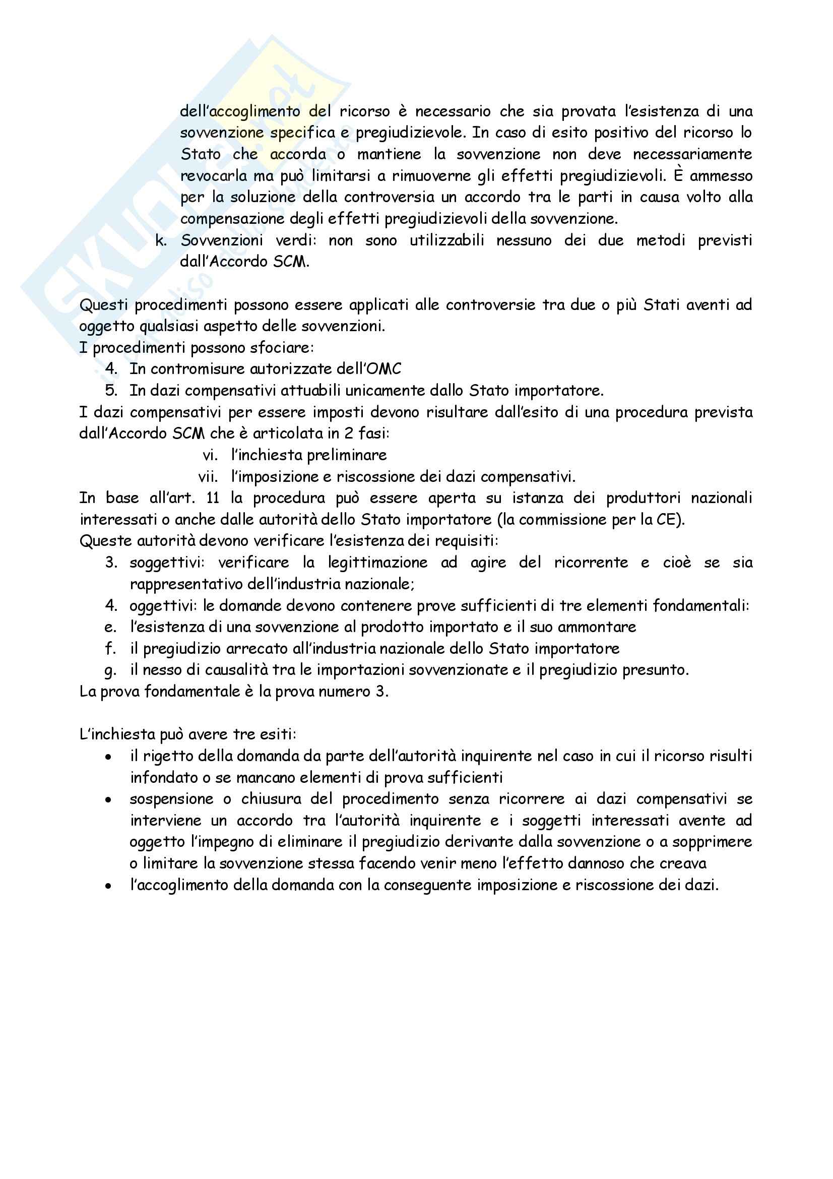 Riassunto esame Diritto Internazionale, prof. Picone, libro consigliato Diritto dell'Organizzazione Mondiale del Commercio Pag. 31
