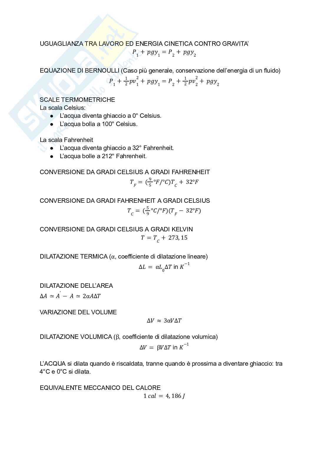 Formulario di Fisica generale Pag. 11
