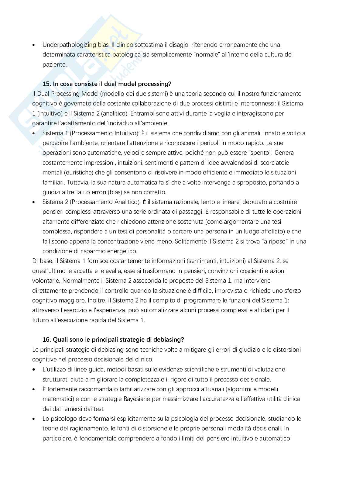 Domande esame di Valutazione psicologica e di personalità  Pag. 11