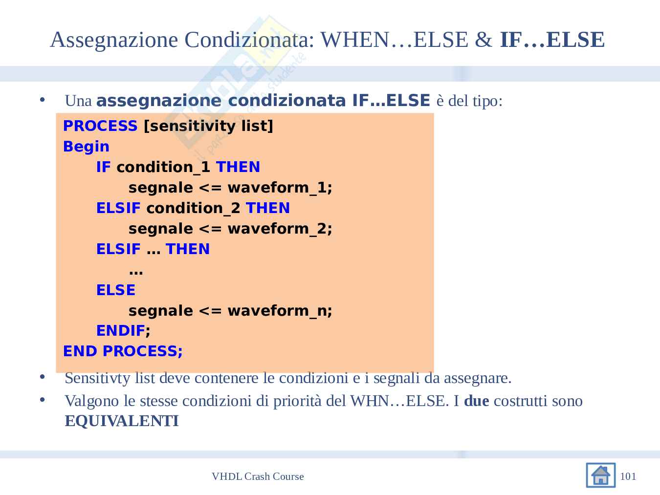 Introduzione VHDL Pag. 101