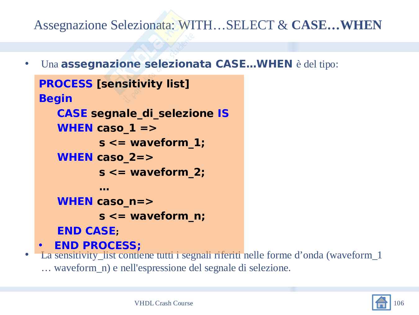 Introduzione VHDL Pag. 106