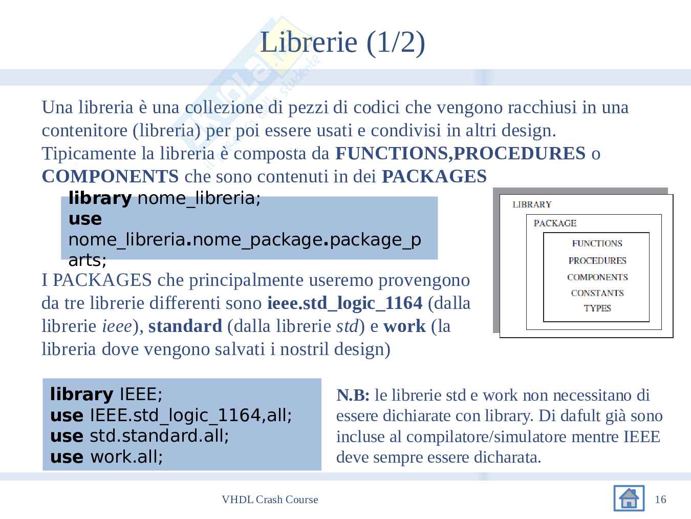 Introduzione VHDL Pag. 16