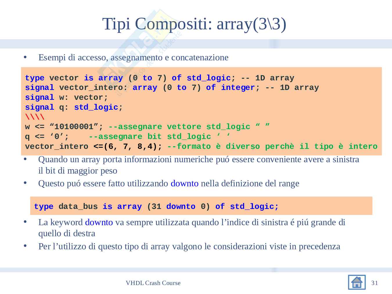 Introduzione VHDL Pag. 31