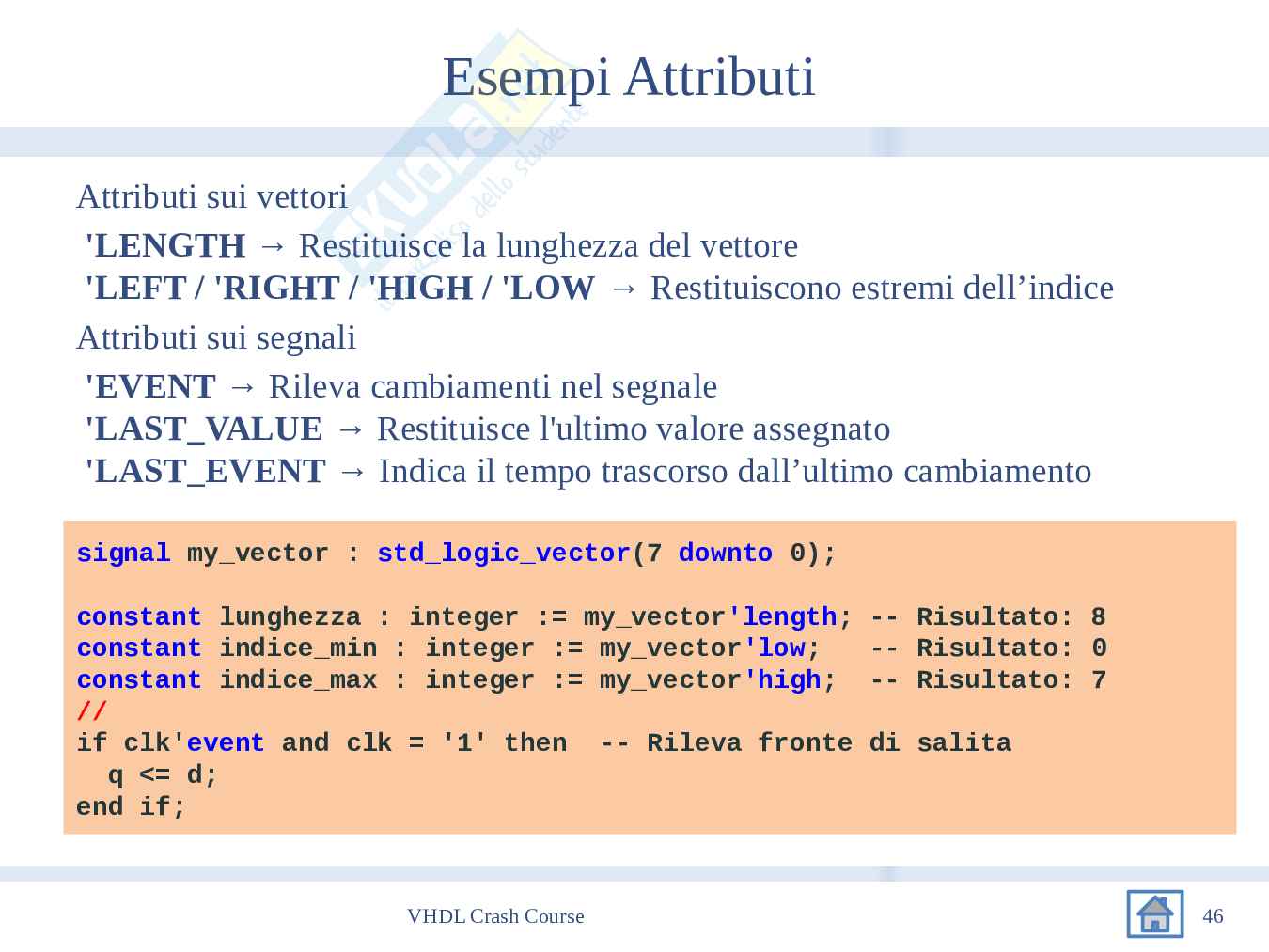 Introduzione VHDL Pag. 46
