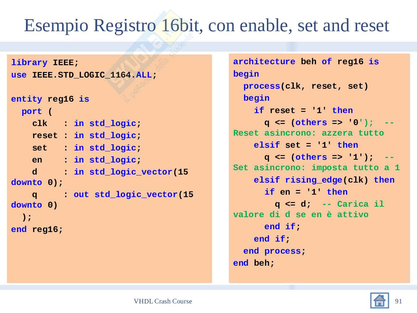 Introduzione VHDL Pag. 91